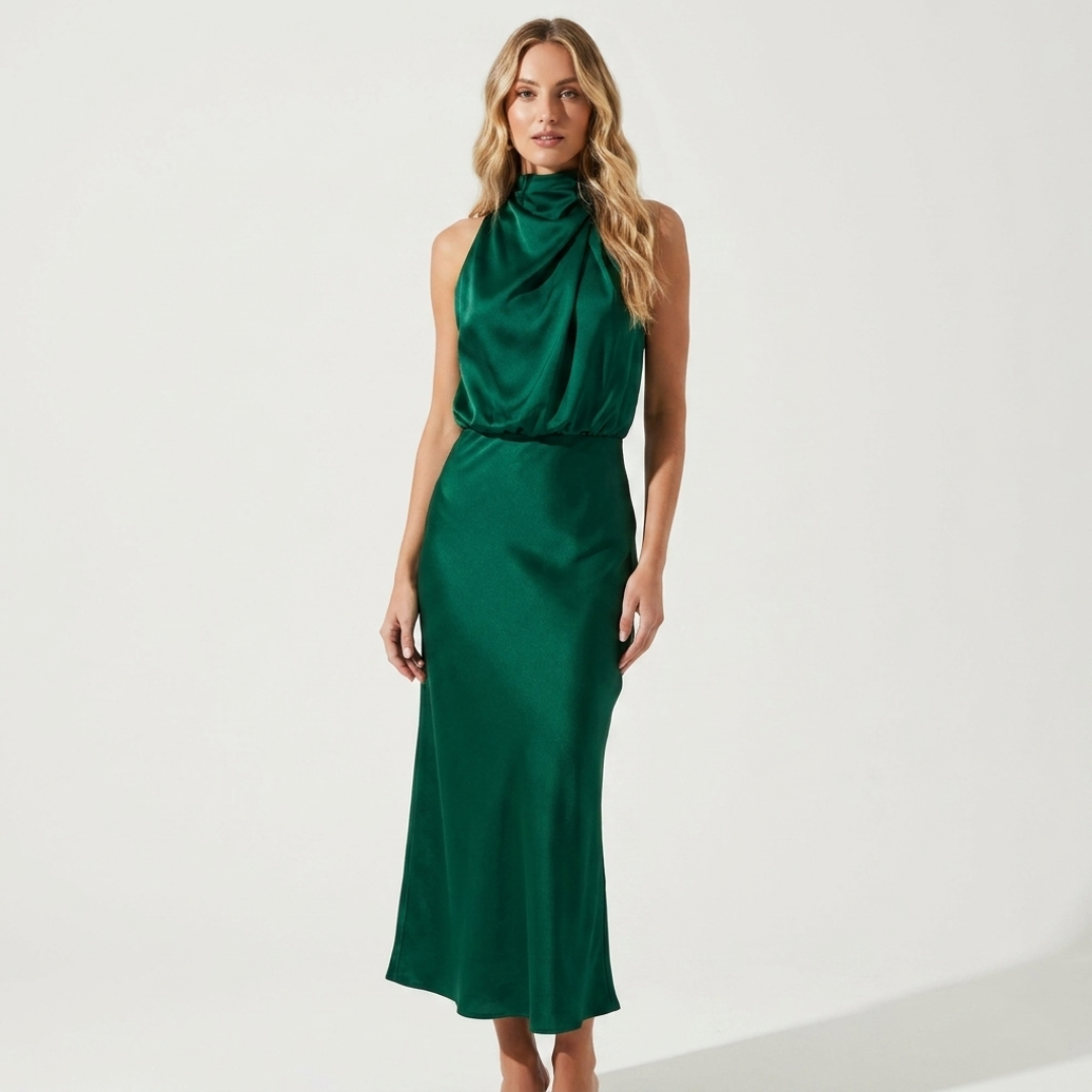 Luzia - Elegantná saténová šaty