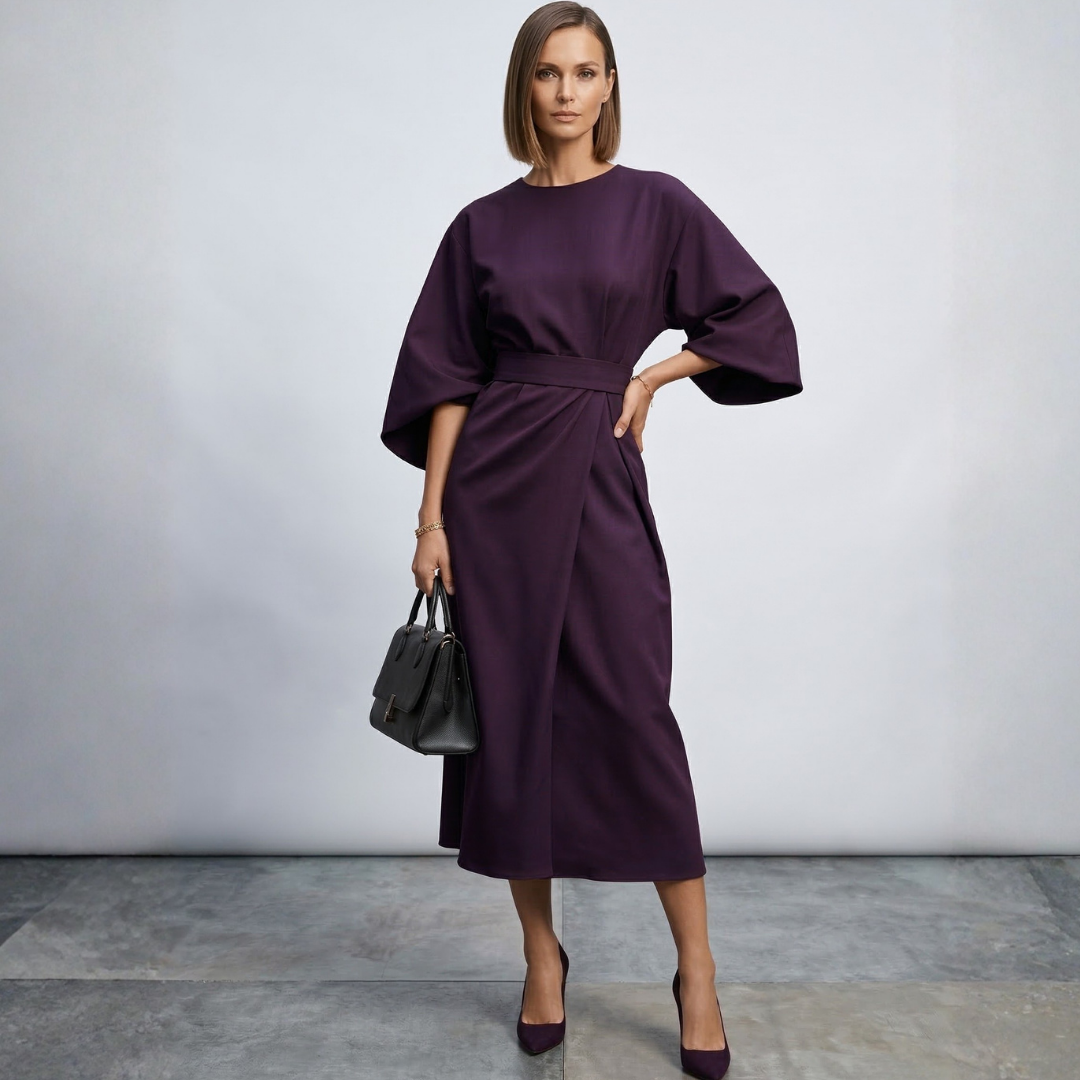Xanthe - Elegantná maxi šaty s opaskom