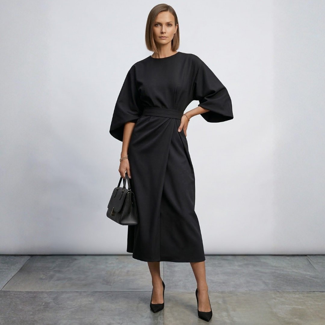 Xanthe - Elegantná maxi šaty s opaskom
