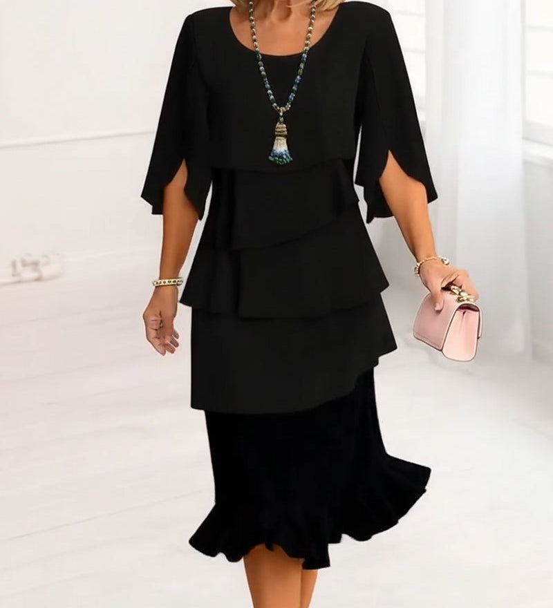 Patricia - Elegantná Šaty Pohodlia s Švami
