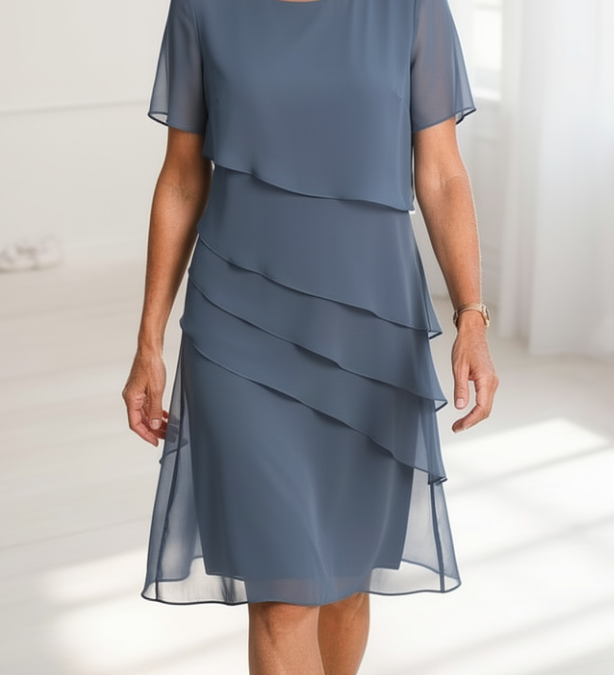 Linda - Elegantná Šaty s Prúžkami