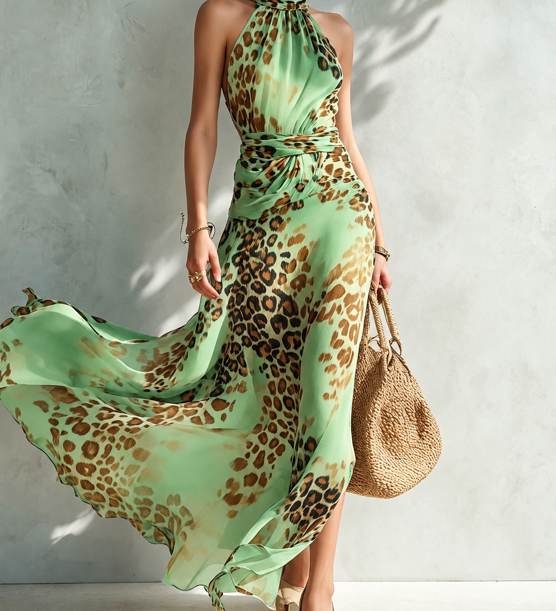 Milovana – Glamúrne maxi šaty s leopardím vzorom