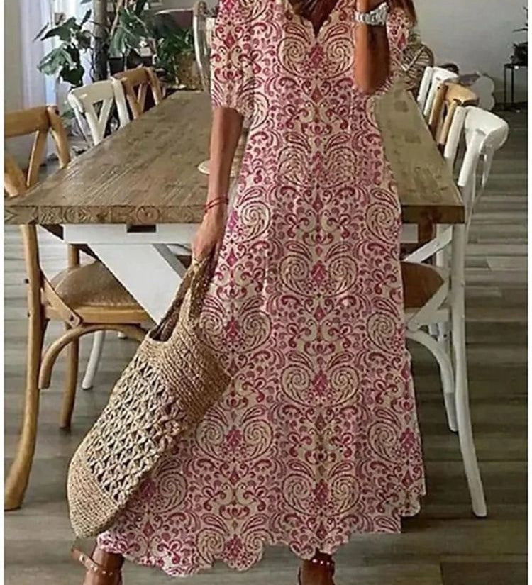Kleoniki - Elegantná zamatová maxi šaty s kvetmi