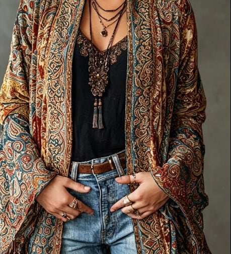 Lucia – vyšívaný kimono kardigán