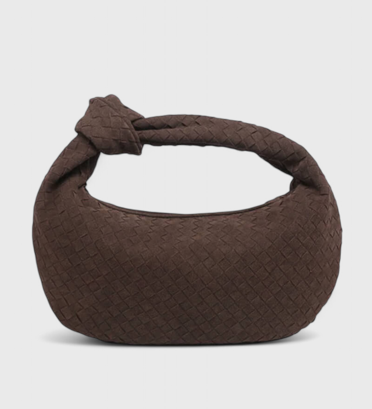 Fialová Stredná Taška Woven s Detailmi Uzla
