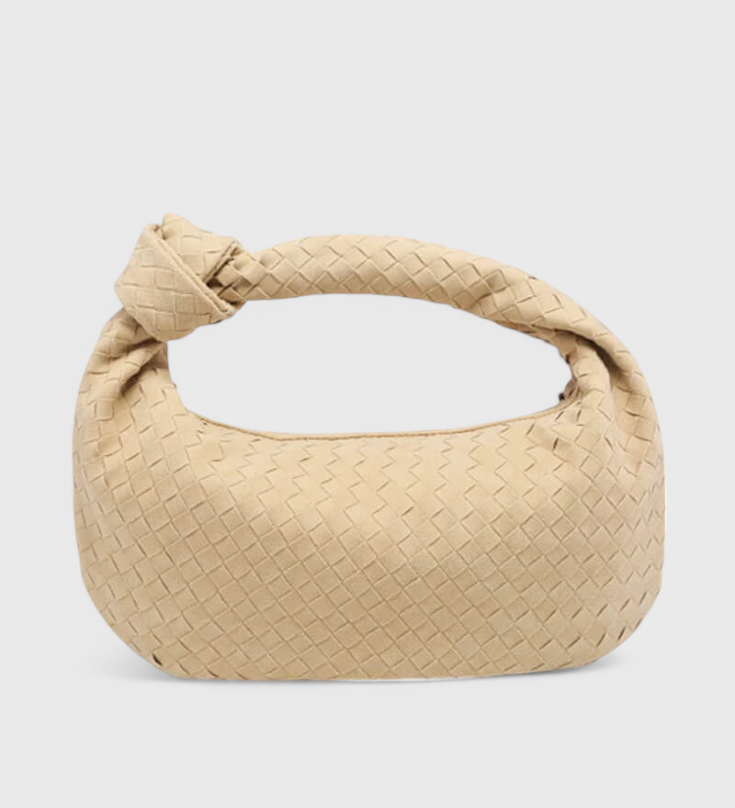 Fialová Stredná Taška Woven s Detailmi Uzla