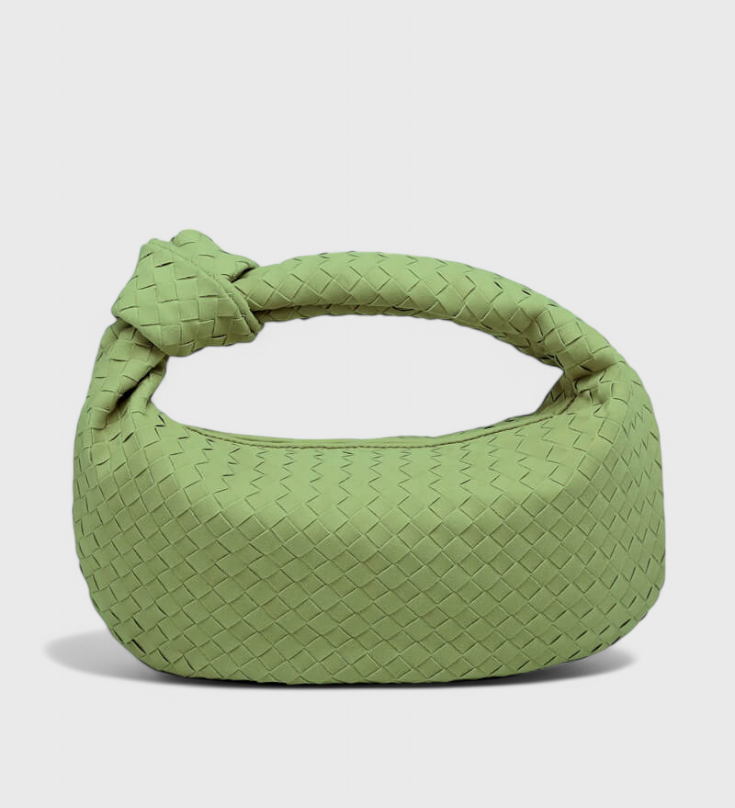 Fialová Stredná Taška Woven s Detailmi Uzla