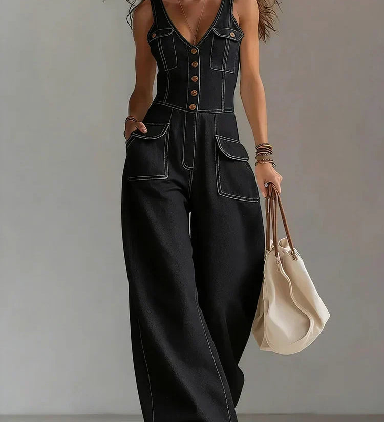 Sophie™ | Priestranný denim overall