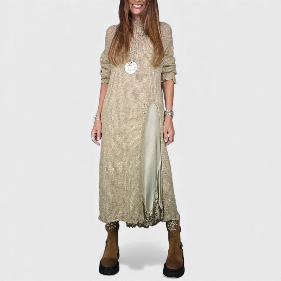 Lena - Elegantný dlhý pletený set