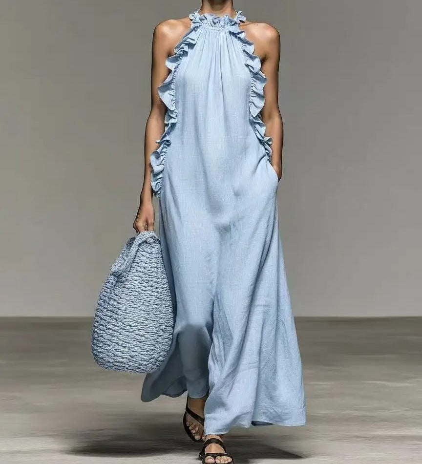 Danica – Maxi šaty s halter výstrihom
