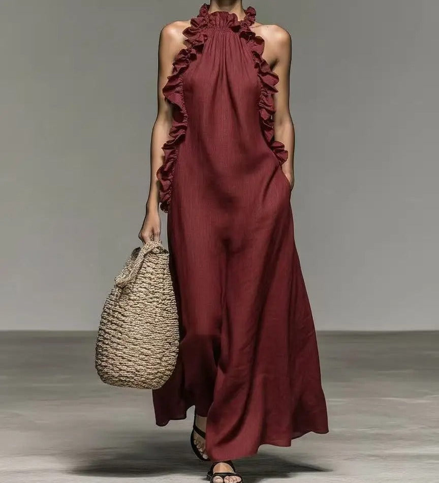 Danica – Maxi šaty s halter výstrihom